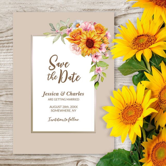 Reserve A Data Sunflower Wedding (Criador carregado)
