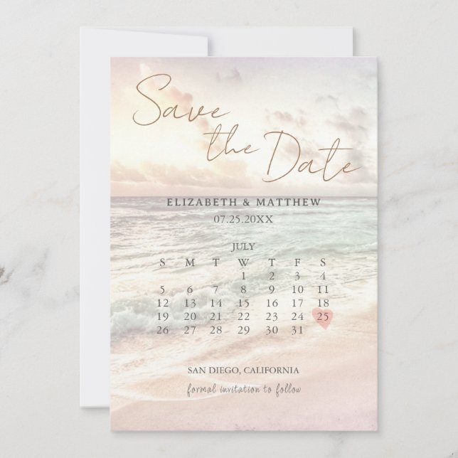 Reserve A Data Sunset Beach Wedding (Frente)