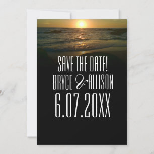 Reserve A Data Sunset Beach Wedding Salvar a Data