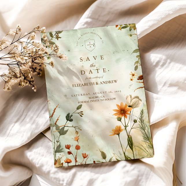 Reserve A Data Sunset Meadow Wildflower Wedding (Criador carregado)