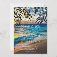 Sunset String Lights Beach Weditation