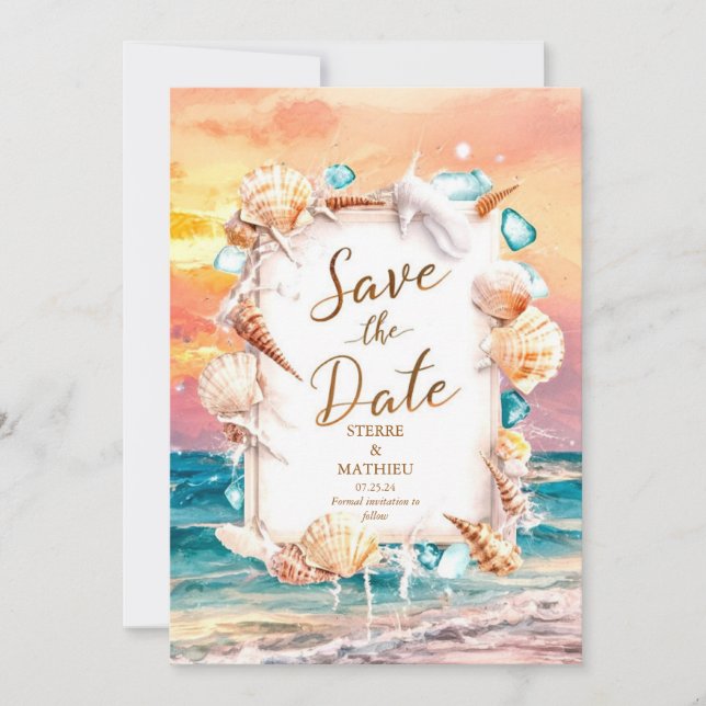 Reserve A Data Sunset Sun Beach Wedding (Frente)