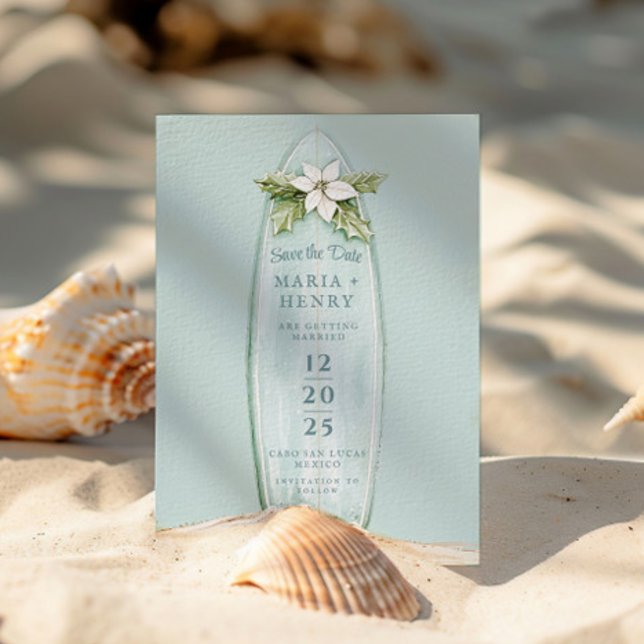 Reserve A Data Surfboard de Natal | Winter Beach Salve a Data (Criador carregado)