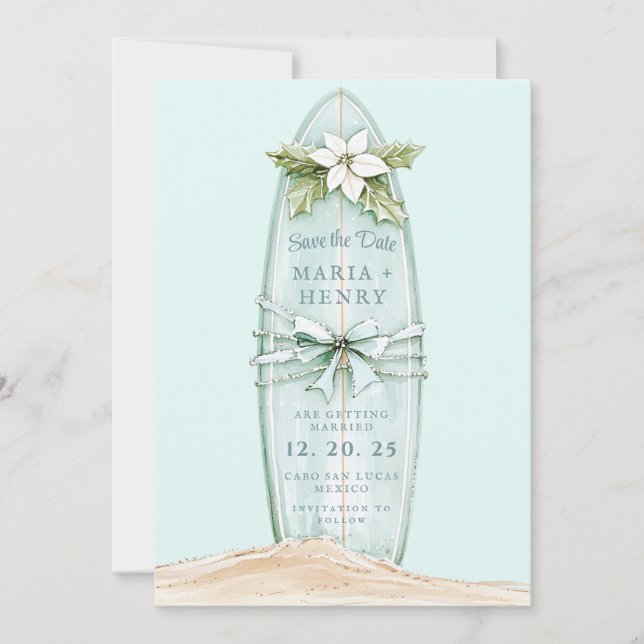 Reserve A Data Surfboard de Natal | Winter Beach Salve a Data (Frente)