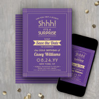 Surpresa de Aniversário Roxo e Dourado para Downlo
