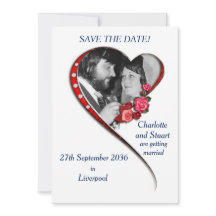 Swirling Hearding Flat Save The Date Card
