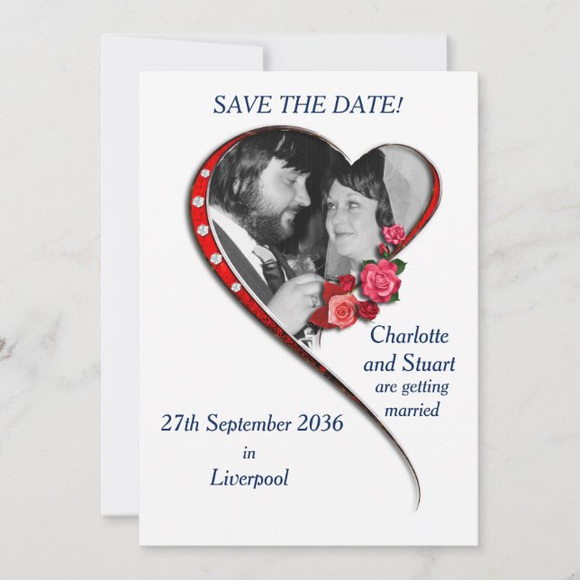 Reserve A Data Swirling Hearding Flat Save The Date Card (Frente)