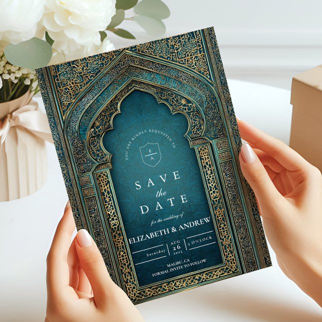 Reserve A Data Teal Archway Islamic Wedding (Criador carregado)