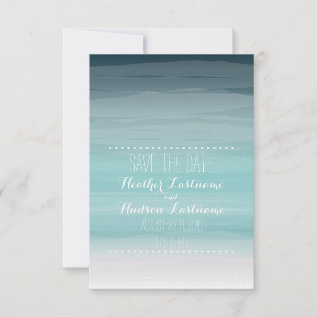 Reserve A Data Teal Ombré Wedding A Data (Frente)