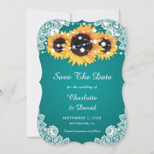 Reserve A Data Teal Sunflower Wedding