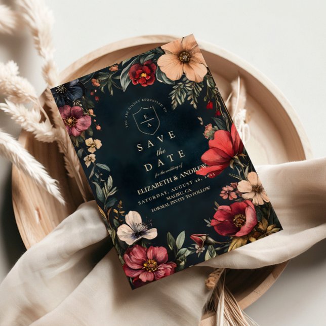 Reserve A Data Tema de Casamento Romance Escuro (Criador carregado)