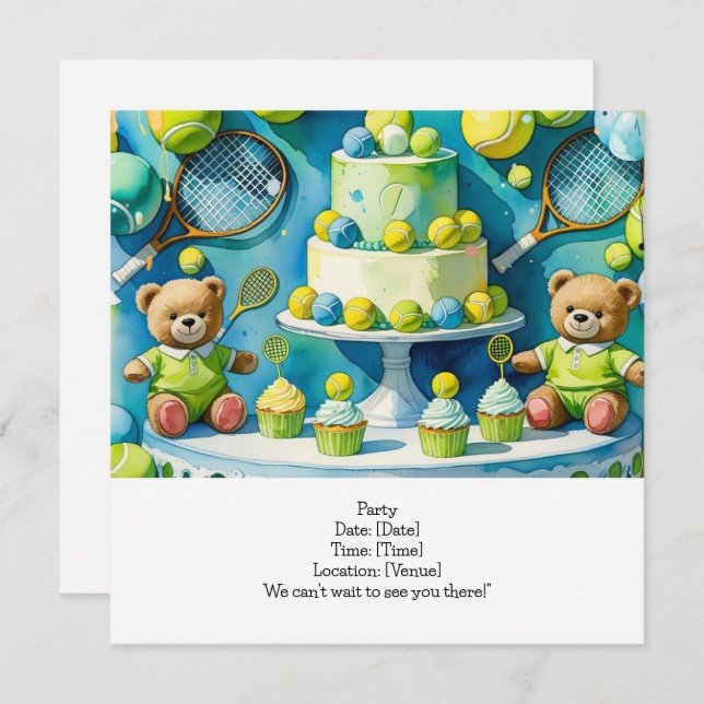 Reserve A Data Tênis primeiro aniversario para Menino (Frente/Verso)