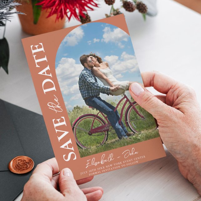 Reserve A Data Terracotta Arch Foto: Casamento Salve a Data (Criador carregado)