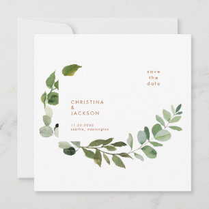Reserve A Data Terracotta Eucalipto Casamento Quadrado Save the D