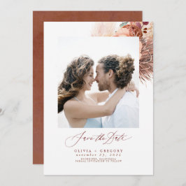 Reserve A Data Terracotta Pampas Grass Salva A Foto Da Data