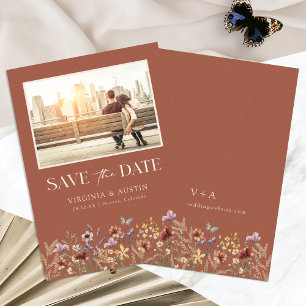 Reserve A Data Terracotta Photo Boho Save The Date