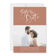 Terracotta - script de aquarela - casamento