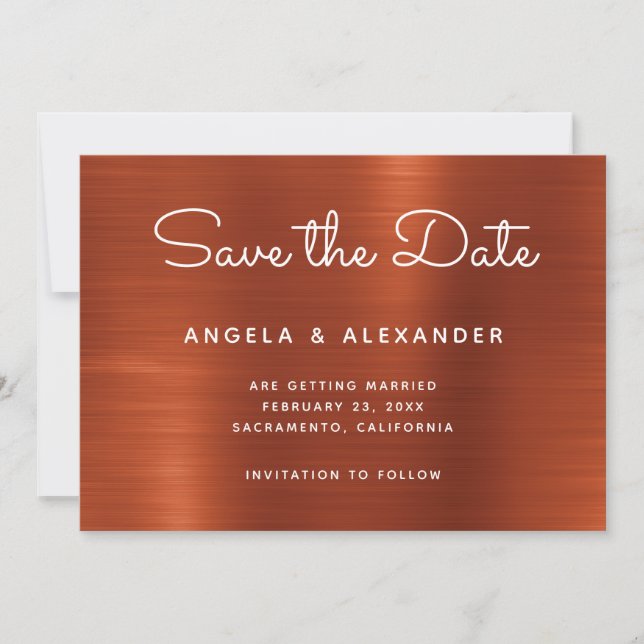 Reserve A Data Terracotta Shimmer Ombre Wedding (Frente)