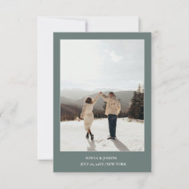 Reserve A Data Texto e Foto Elegantes de Cores Simples Save The D