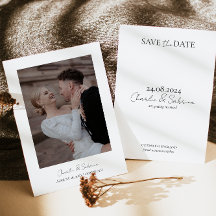 Texto Mínimo e Casamento Fotográfico Salvar a Data