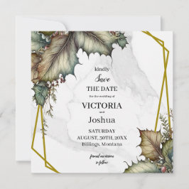 Reserve A Data The Winery Save the Date Square Invitation card