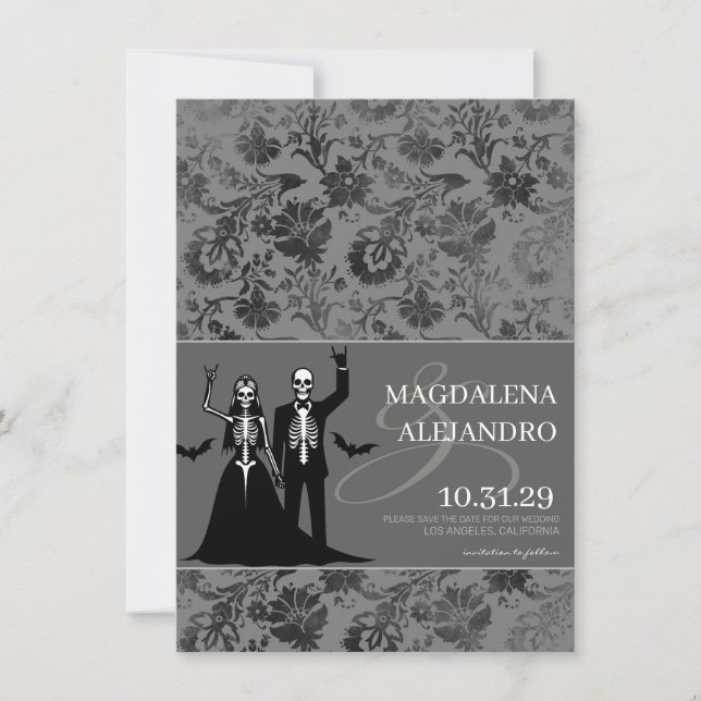 Reserve A Data Til Death Dark Cinza Floral (Frente)