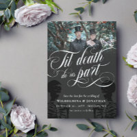 Til Death Do Us Part Skeleton Photo Save the Date