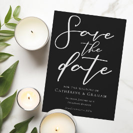 Reserve A Data Típica Branca Simples Preta Bold Winter