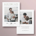Reserve A Data Típica Verde Básica Foto Múltipla Moderna<br><div class="desc">Este simples e elegante casamento fotográfico moderno salve a data, o modelo de cartão plano apresenta seus nomes e detalhes em preto. Ele parece excelente com cantos afiados ou arredondados, tente ambos os modos de edição para ver qual é que o agarra! A cor do texto padrão em ambos os...</div>
