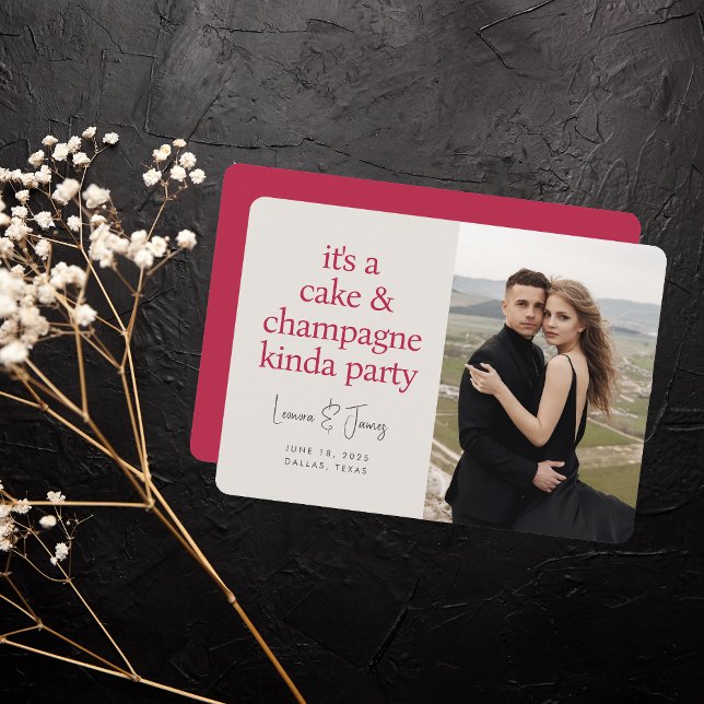 Reserve A Data Tipografia Branca Magenta Casamento Rosa (Criador carregado)