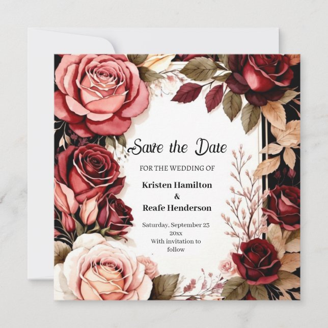 Reserve A Data Tipografia Chic Burgundy (Frente)