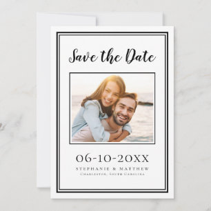 Reserve A Data Tipografia de Foto do Casamento Moderno - Chic Pre