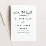 Reserve A Data Tipografia de Script Clássico Preto<br><div class="desc">Anuncie sua data de casamento com este elegante guarde o cartão de data. Ele apresenta uma escrita caprichosa e uma tipografia clássica. Personalizar este script salve a data adicionando seus detalhes. Este clássico salve a data em que o anúncio é perfeito para qualquer tema de casamento ou época de casamento....</div>