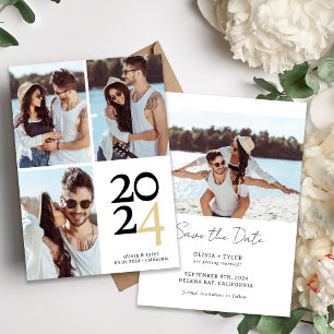 Reserve A Data Tipografia Simples Casamento Multi Foto