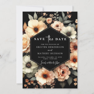 Reserve A Data Tipografia Whimsical Peach Wedding