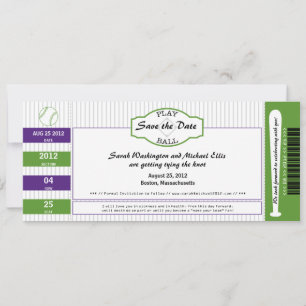 Reserve A Data Tíquete de Baseball Salvar a Data