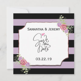 Reserve A Data Tiras personalizáveis de Save the Date com Floral