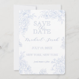Reserve A Data Toile Floral Elegante com Photo Flat