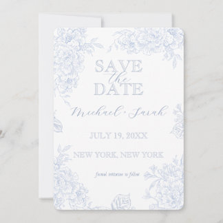 Reserve A Data Toile Floral Elegante com Photo Flat