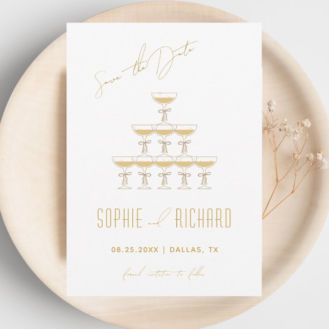 Reserve A Data Torre de Champanhe com Fonte para Casamento (Criador carregado)