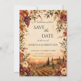 Reserve A Data Toscana Rústica | Casamento de Outono em Vinhedo