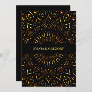 Reserve A Data Tradicional Art Deco casamento étnico elegante de 