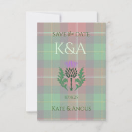 Reserve A Data Tradicional Scottish Tartan e Scotland Thistle