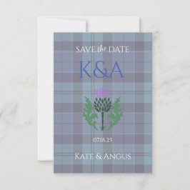 Reserve A Data Tradicional Scottish Tartan e Scotland Thistle