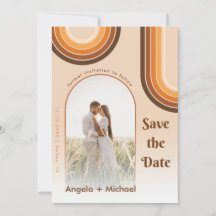 Trendy Groovy do Arco-Íris Retro Arranque Foto Boh