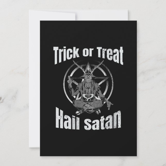 Reserve A Data Trick ou Tratar Granizo Satanás Pentagram (Frente)