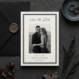 Reserve A Data Triple Border | Simple Elegant Photo Wedding