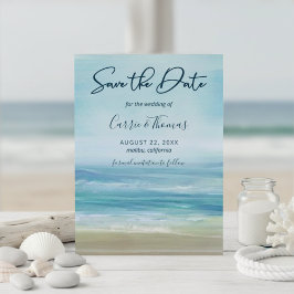 Reserve A Data Tropical Beach Ocean Waves Watercolor