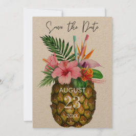 Reserve A Data Tropical Havaiana Floral & Pineapple Kraft