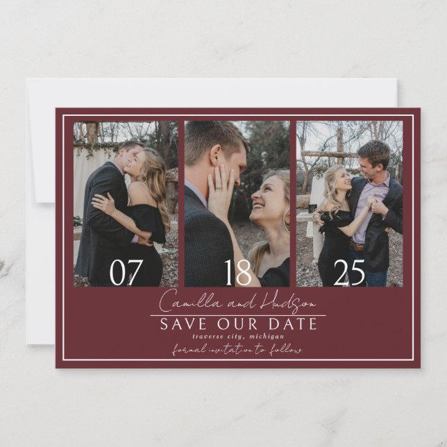 Reserve A Data True Simplicity 4 | Deep Burgundy | Wedding (Frente)